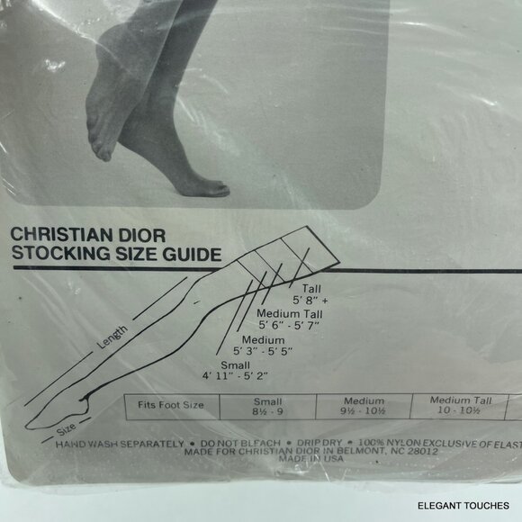 VGT Christian Dior Thigh Highs Sheer Stockings Size Small Sand Taupe Style 1467 - Picture 4 of 6